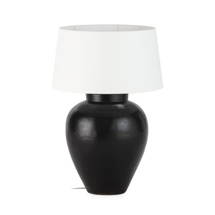Table Lamp without shade 45x45x64 approx. Terracotta -- Black