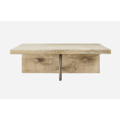 Perchero Madera Mango Hierro, 28 Cm