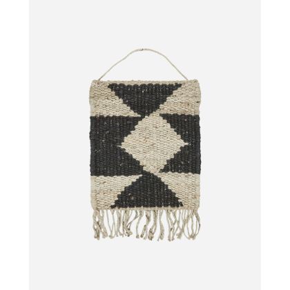 Decoración Pared Patrón Geométrico Yute, 35 Cm