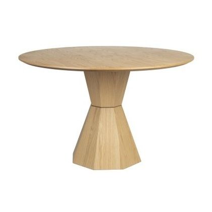 Mesa Comedor Redonda Lotus Chapa Roble, 120 Cm