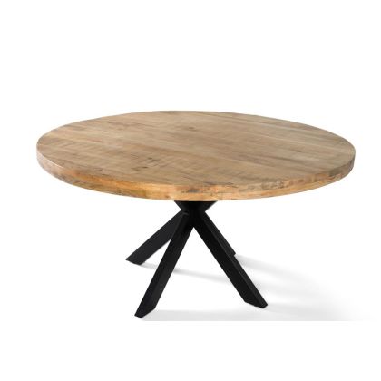Mesa comedor redonda industrial