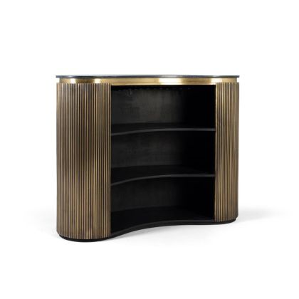 Mueble bar art decó oro negro