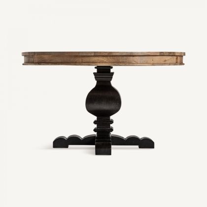 Mesa Comedor Redonda Abo Estilo Vintage, 130 Cm