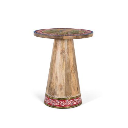 Mesa auxiliar étnica pintada