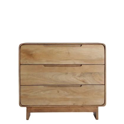 Cómoda Gaillac  madera natural 3 cajones