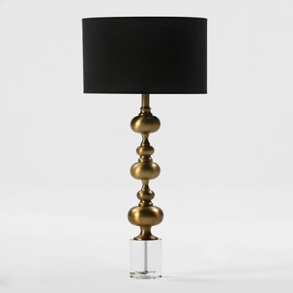 Table Lamp without shade 12x12x65 Methacrylate/Golden Metal