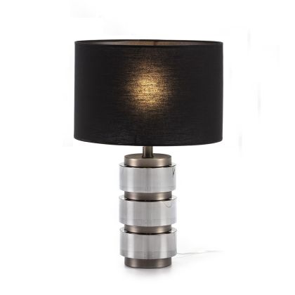 Table Lamp without shade 14x12x36 Smoked Methacrylate/Grey Metal