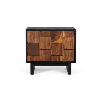 Mesita de noche mind madera nogal 1 puerta