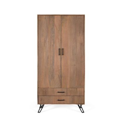Armario madera 2 puertas 2 cajones