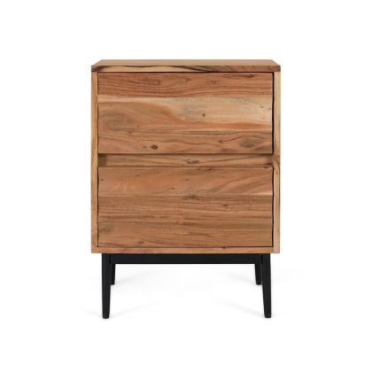 Mesita de noche wave madera 2 cajones