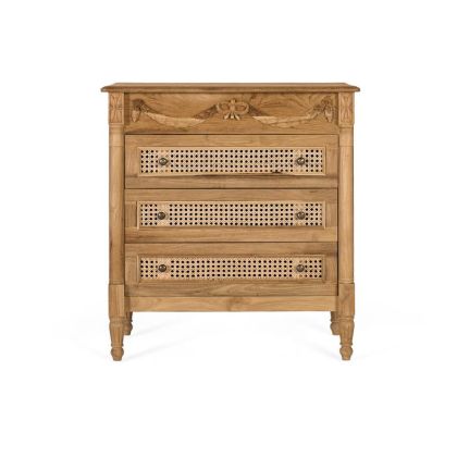 Cómoda Pukau Madera natural 3 cajones