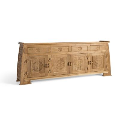 Aparador tabu madera natural 4 cajones 4 puertas