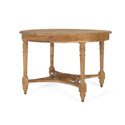 Mesa comedor redonda madera natural
