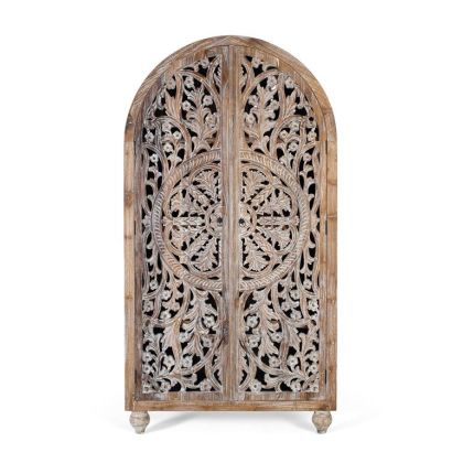 Armario om madera blanco decapado 2 puertas