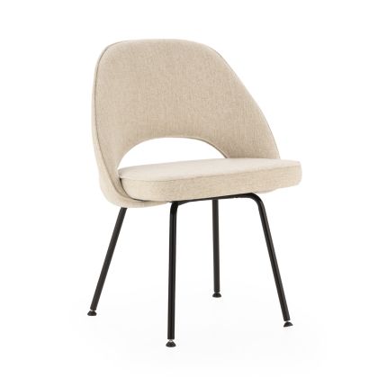 Chair 54x58x80 Fabric/Metal -- White/Black