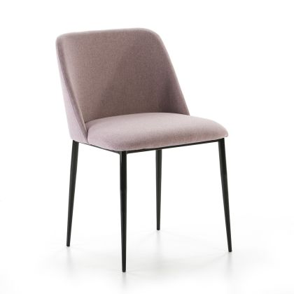 Silla de Metal/Tela en Negro/Rosa, 56 Cm.