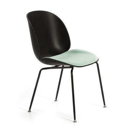 Silla 54x58x84 Metal Negro/ABS Negro/Tela Verde Metal, ABS, Tela