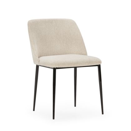 Chair 56x52x77 Metal/Fabric -- Black/White