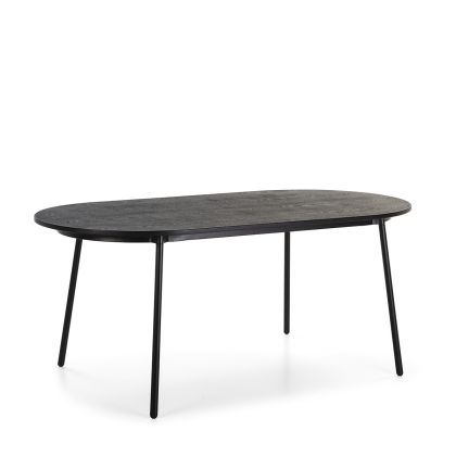 Mesa Salón Madera Metal Negro 180 Cm