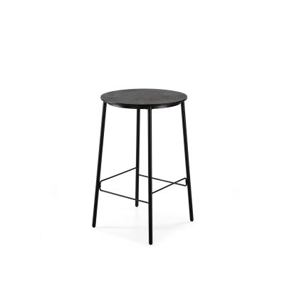 Dining Table 70x70x111 Wood/Metal Black