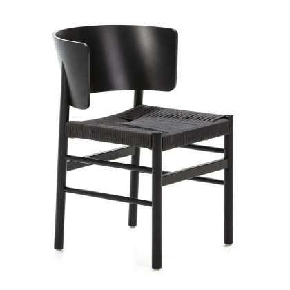Silla Vintage Madera Cuerda Negro