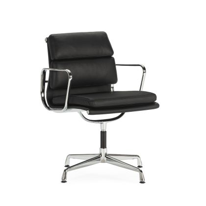 Office Chair 59x58x80 Leather/Aluminum -- Black/Chrome