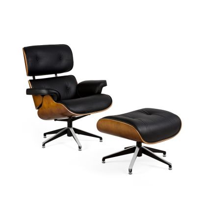 Sillón con Puf Giratorio Clásico Diseño Moderno, 90/65 Cm