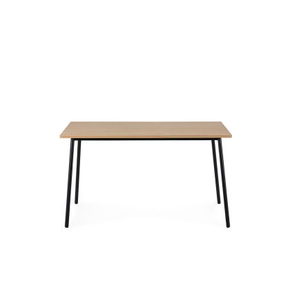 Dining Table 135x90x77 Wood/Metal -- Natural/Black