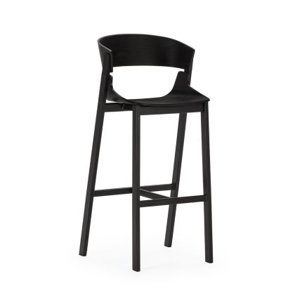 Taburete 50'8x47x105 Contrachapado de Roble -- Negro