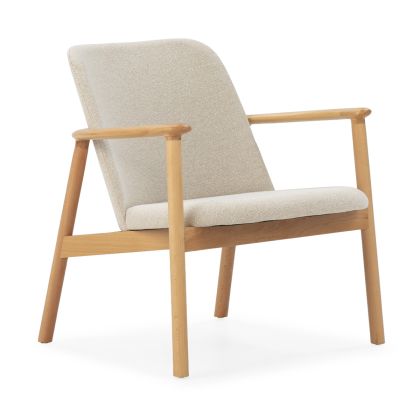 Armchair 56,5x54x79 Beech Wood/Fabric -- Natural/Grey