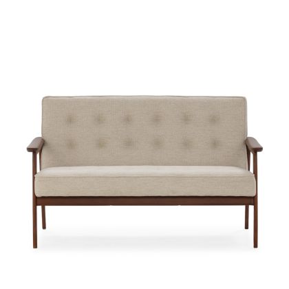 Sofa 64.3x58.8x81.7 Beech Wood/Fabric -- Walnut/Beige