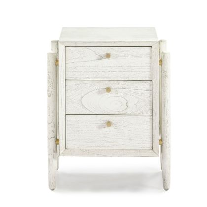 Nightstand 50x40x61 White Wood Nightstand 50x40x61 White Wood