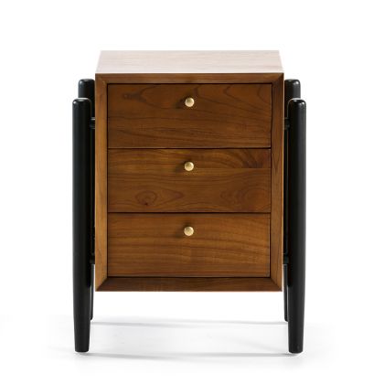 Nightstand 50x40x61 Wood Brown/Black