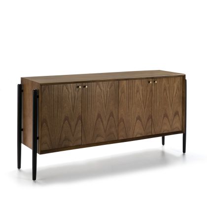 Sideboard 180x45x90 Brown/Black Wood