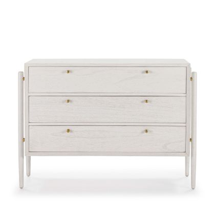 Chest of Drawers 125x45x90 White Wood
