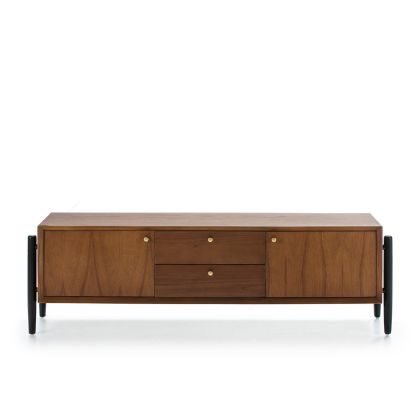 TV Cabinet 160x40x50 Brown/Black Wood