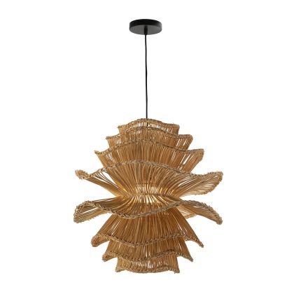 Ceiling Lamp 60x60x71 Natural Rattan