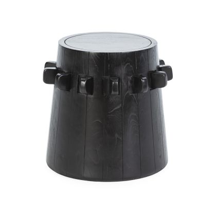 Stool 44x44x45 Black Cedar Wood