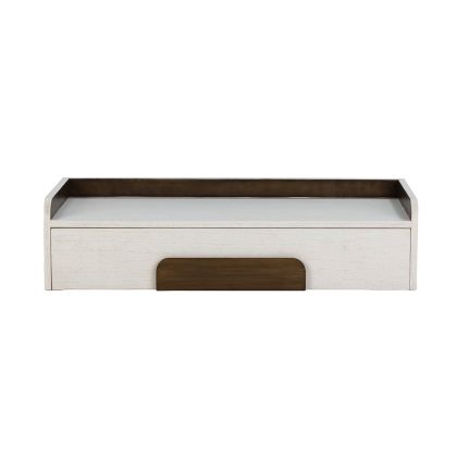Console 95x30x23 Cedar Wood/White/Gold Metal