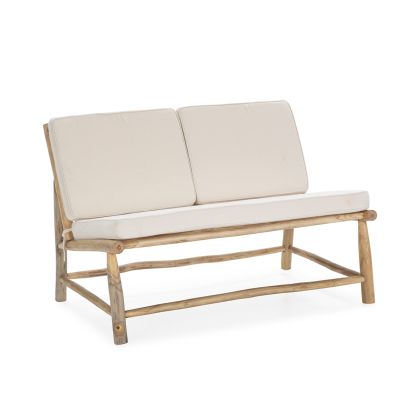 Sofa 130x80x85 Natural Teak Wood
