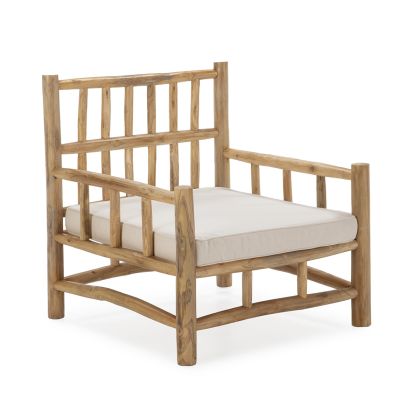 Armchair 80x80x80 Natural Teak Wood