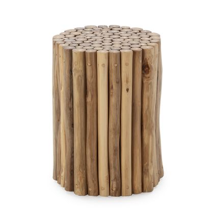 Stool 30x30x40 Natural Teak Wood