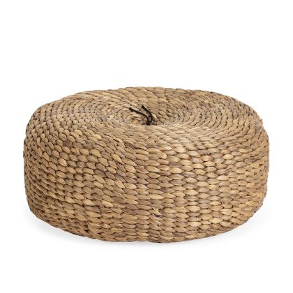 Puff 55x55x25 Natural Wicker