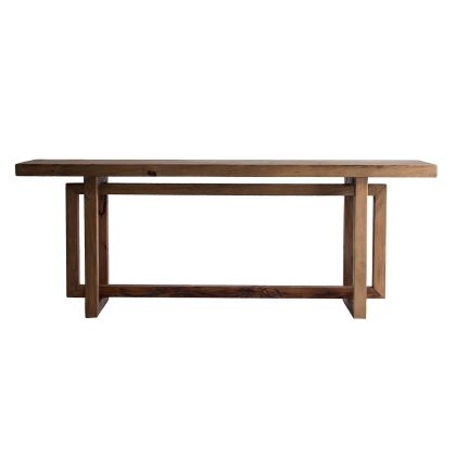 Consola Pino Reciclado Natural Rectangular, 200 Cm