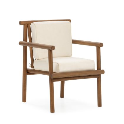 Chair 52.2x61.9x78.3 Teak Wood/Fabric -- Natural