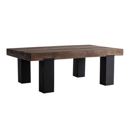 Mesa Centro Madera Reciclada Rectangular, 120 Cm