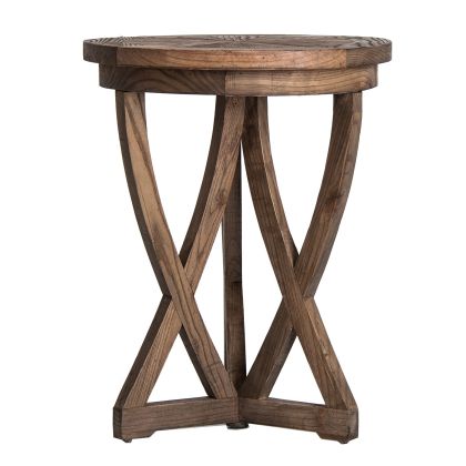 Mesa Auxiliar Pino Recuperado Envejecido, 62 Cm