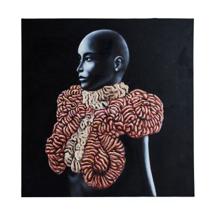 Lienzo Negro Blanco Hombre, 120 Cm