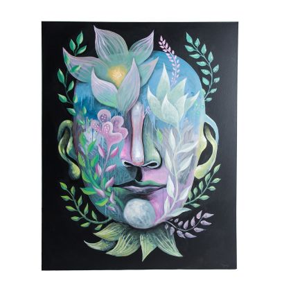 Multicolor Vintage Canvas Wood, 120 Cm