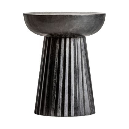 Mesa Auxiliar Mango Negro Plisado, 48 Cm
